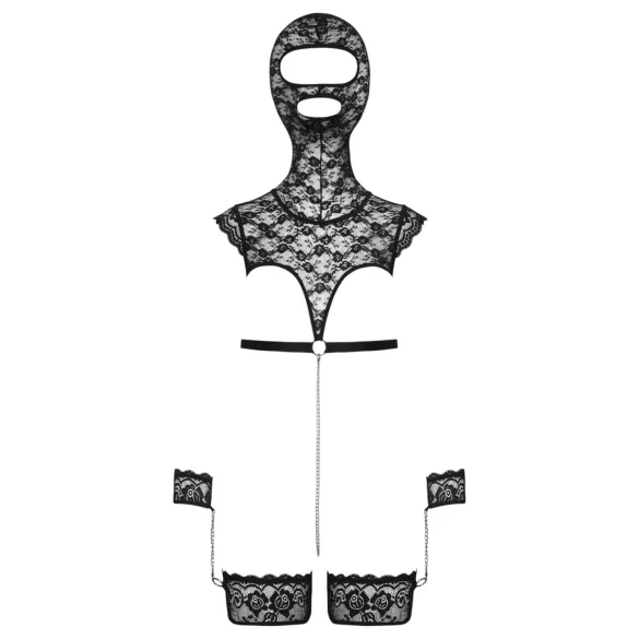 Bad Kitty - ensemble BDSM en dentelle (noir) - M