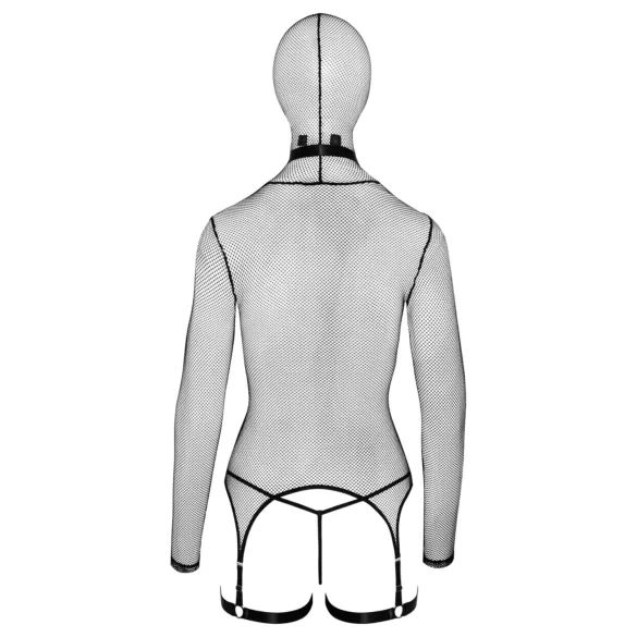 Bad Kitty - Set BDSM résille transparent avec fouet - noir - L