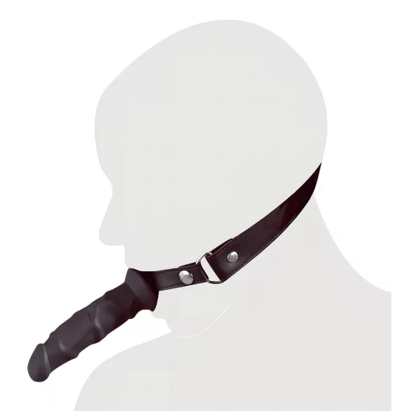 Fetish - bâillon avec gode - noir