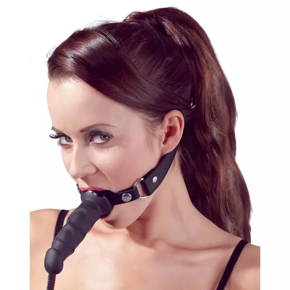 Fetish - bâillon avec gode - noir