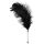 Plume d'autruche caresse, manche acrylique court (noir)