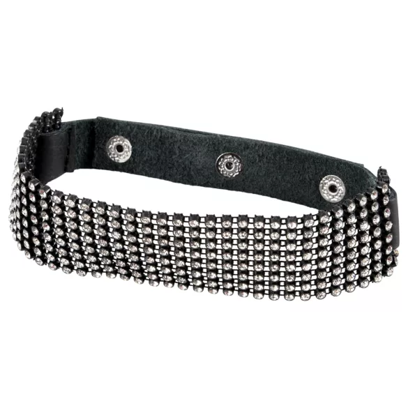 Bad Kitty - collier ras-du-cou strass - noir