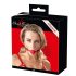 Bad Kitty - bâillon silicone avec sangle cuir (rouge)