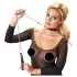 Bad Kitty - collier cœur avec laisse en métal - noir
