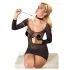 Bad Kitty - collier cœur avec laisse en métal - noir
