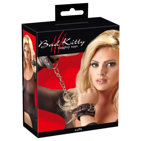 Bad Kitty - menottes cœur - noir