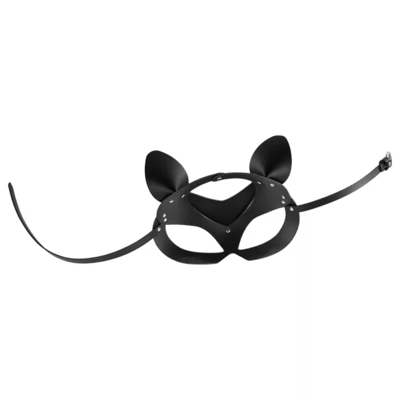 Bad Kitty - masque chat simili cuir strass - noir (S-L)