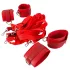Bad Kitty - kit bondage lit avec attaches velcro - simili cuir rouge