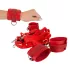 Bad Kitty - kit bondage lit avec attaches velcro - simili cuir rouge