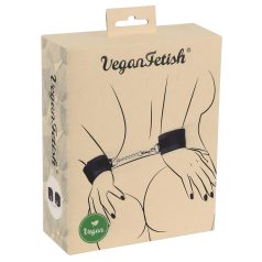 Vegan Fetish - menottes poignet chaîne courte (noir)