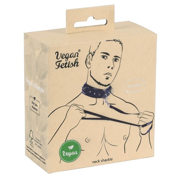 Vegan Fetish - Collier clouté & laisse (noir)