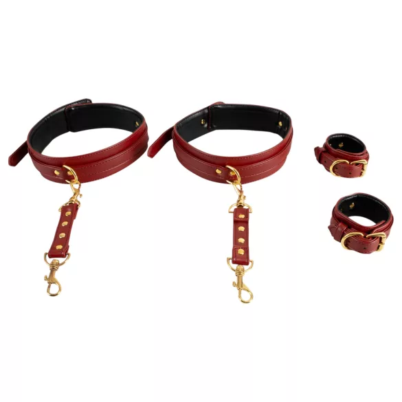 Bad Kitty - menottes attachées aux cuisses - set de contraintes - rouge