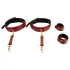 Bad Kitty - menottes attachées aux cuisses - set de contraintes - rouge