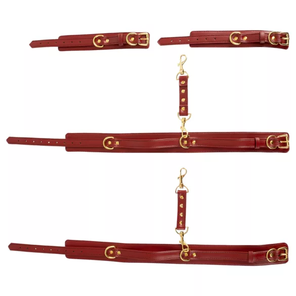 Bad Kitty - menottes attachées aux cuisses - set de contraintes - rouge