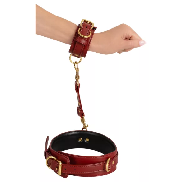 Bad Kitty - menottes attachées aux cuisses - set de contraintes - rouge
