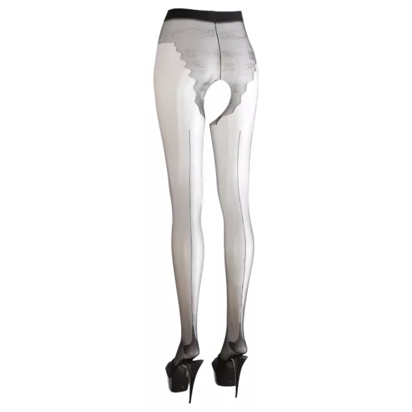 Cottelli - Bas résille rayé - lingerie érotique - 4/L