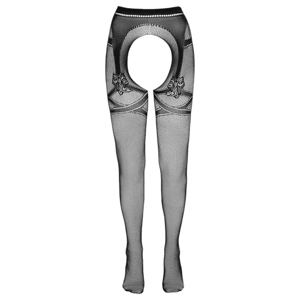 Cottelli - Bas résille ouverts double effet - noir - L/XL