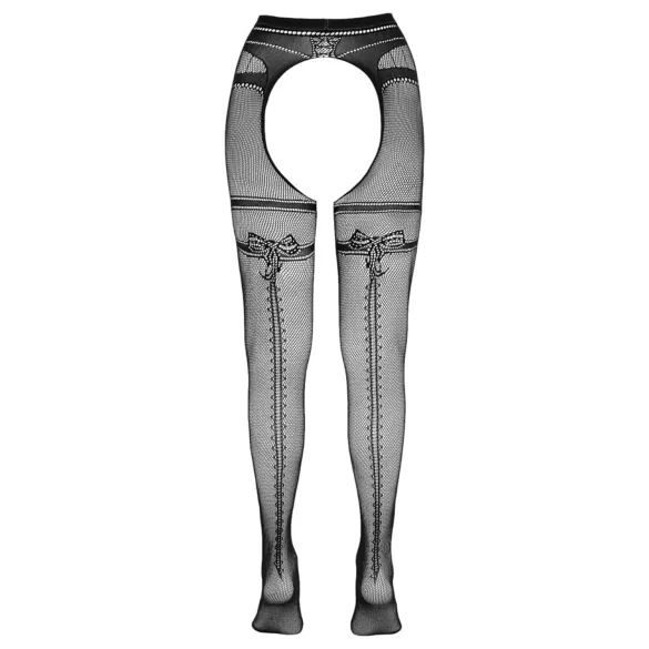 Cottelli - Bas résille ouverts double effet - noir - L/XL