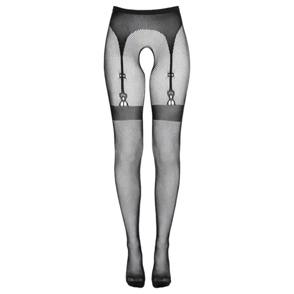 Cottelli Legwear - bas jarretelles ouvert - noir - S/L