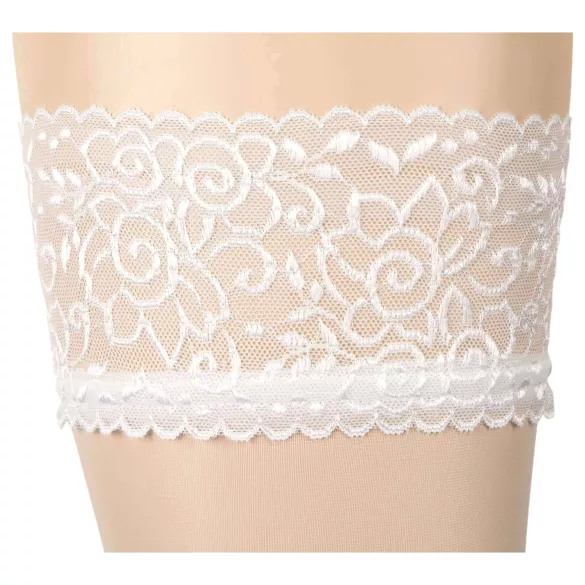 Cottelli - Bas autofixants satinés - blanc - 2/M
