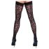 Cottelli Legwear - bas jarretières motif léopard (noir)