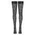 Cottelli Legwear - bas jarretières motif léopard (noir) - 3
