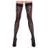 Cottelli Legwear - bas jarretières motif léopard (noir) - 4