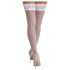 Cottelli - bas autofixants en dentelle florale (blanc)