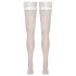 Cottelli - bas autofixants en dentelle florale (blanc)