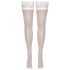 Cottelli - bas autofixants en dentelle florale (blanc) - 4/L