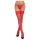 Cottelli - bas jarretières floraux en dentelle (rouge) - 3/M-L