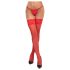 Cottelli - bas jarretières floraux en dentelle (rouge) - 3/M-L