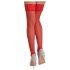 Cottelli - bas jarretières floraux en dentelle (rouge) - 3/M-L