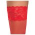 Cottelli - bas jarretières floraux en dentelle (rouge) - 3/M-L