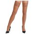 Cottelli - Bas autofixant en dentelle florale (naturel) - 3/M-L