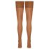 Cottelli - Bas autofixant en dentelle florale (naturel) - 3/M-L