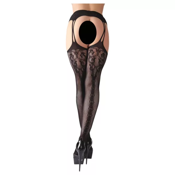 Cottelli - bas résille motif - noir - L/XL