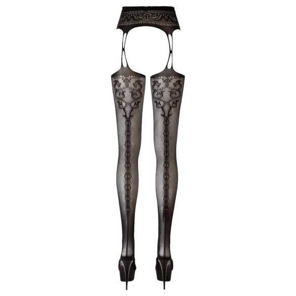 Cottelli - bas résille motif - noir - L/XL