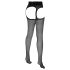 Cottelli - Bas résille avec ceinture dentelle (noir)