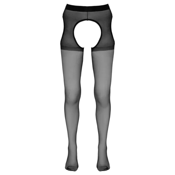Cottelli - collant ouvert à l’entrejambe (noir) - L/XL