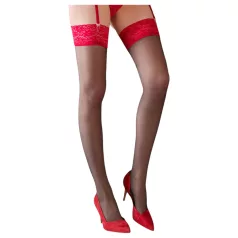 Cottelli - bas rouge dentelle (noir) - 5
