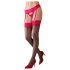 Cottelli - bas rouge dentelle (noir) - 6