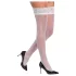 Cottelli - Bas autofixants femme - effet soie - blanc