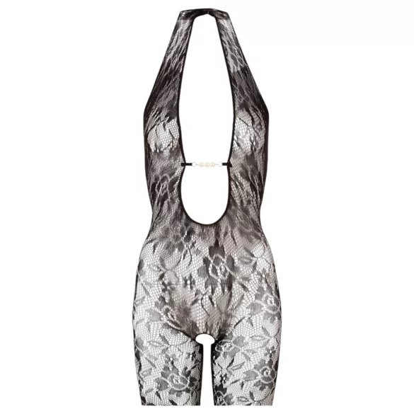 NO:XQSE - Body en dentelle - Orné de perles - Noir