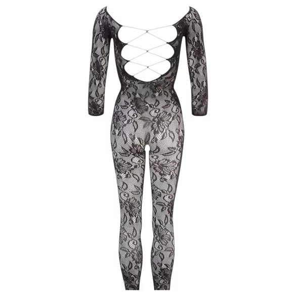 NO:XQSE - Body résille à motif floral - noir - taille S-L