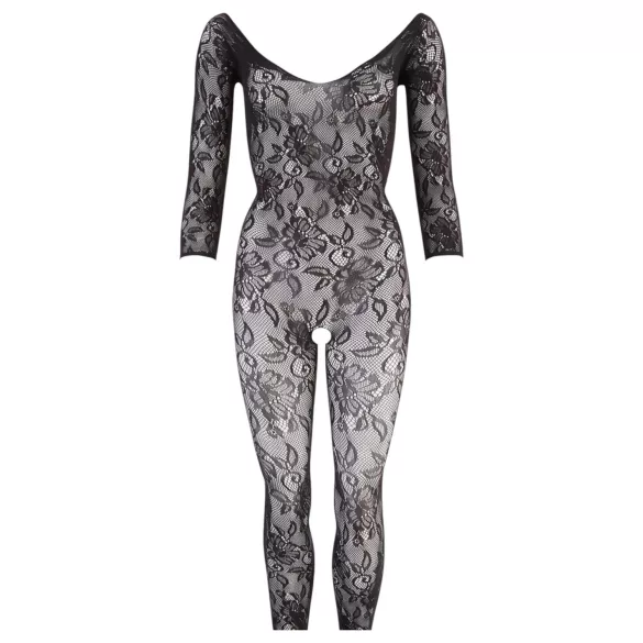 NO:XQSE - Body résille à motif floral - noir - taille S-L