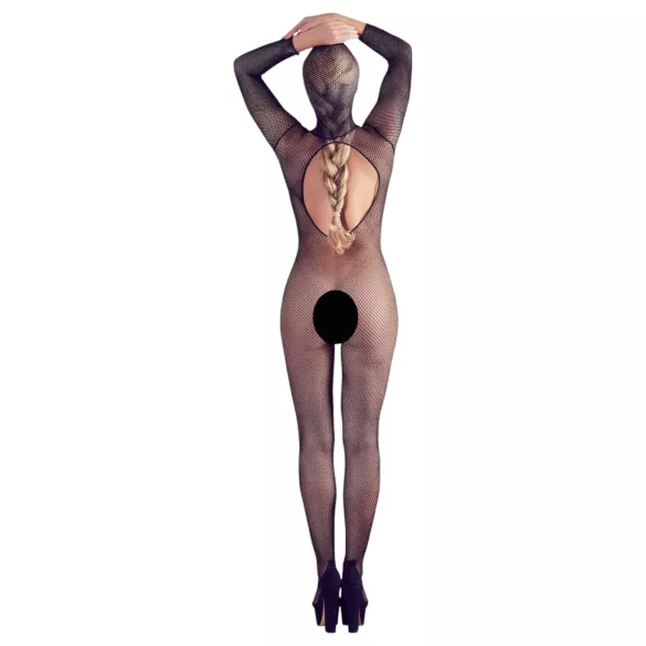 Mandy Mystery - combinaison résille noire intégrale avec masque (taille S-L)
