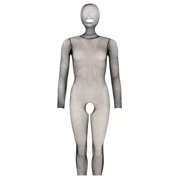 Mandy Mystery - combinaison résille noire intégrale avec masque (taille S-L)