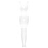 Obsessive G330 - combinaison transparente à motifs (blanc) - XL/2XL