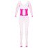 Cottelli - Combinaison résille rose - S-L